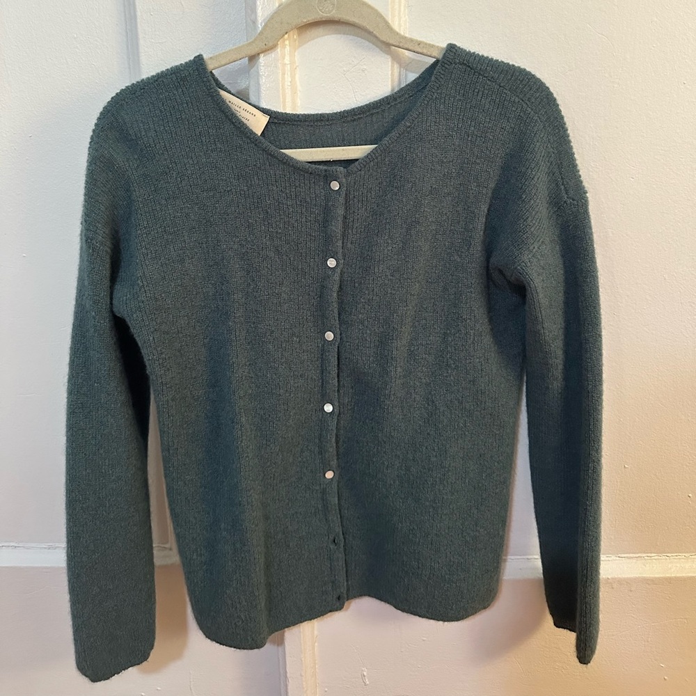 Sezane Gaspard Cardigan in Sage